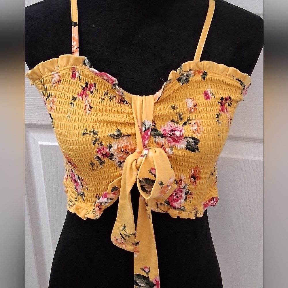 Floral 2 Piece Top & Skirt With Attached Shorts Size XL (15-17) - Picture 7 of 8